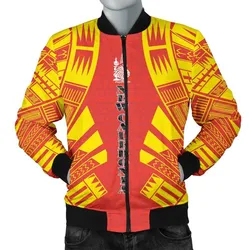 New Caledonia Men Bomber Jackets - Polynesian Tattoo Flag
