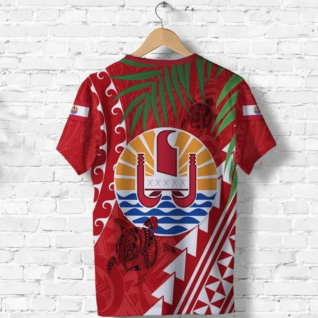 Alohawaii T-Shirt - Tee Tahiti Rugby Coconut Leaves K13
