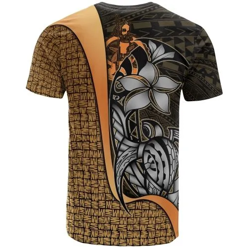 Vanuatu T-Shirt Coat of Arm Gold - Turtle with Hook
