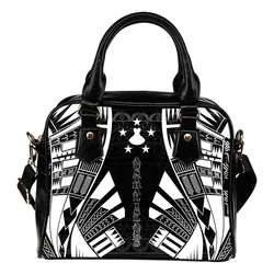 Austral Islands Shoulder Handbag - Polynesian Tattoo Black