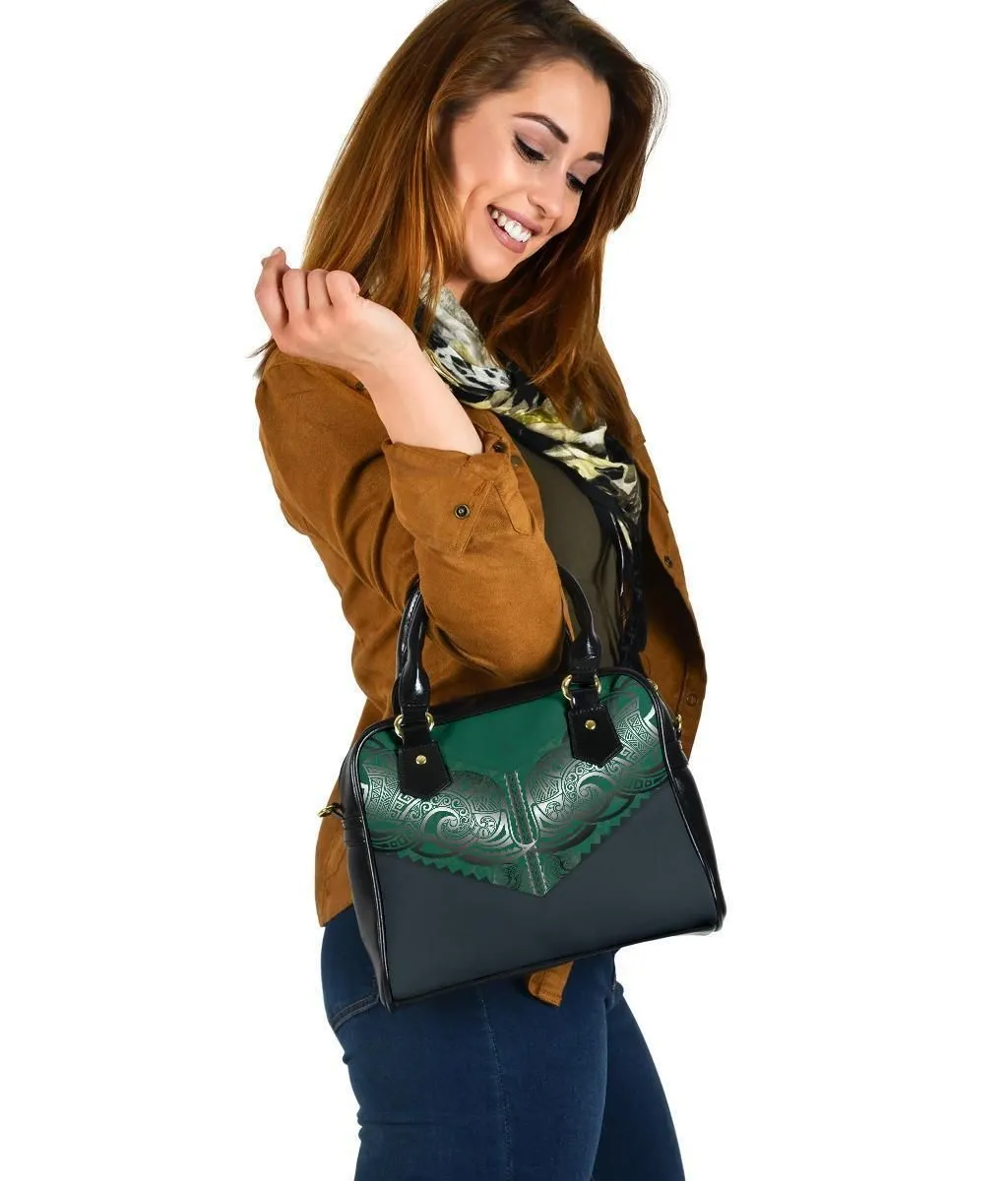 Koru Polynesian Tattoo Shoulder Handbag