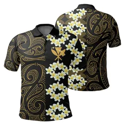 Alohawaii Shirt - Hawaii Plumeria Kanaka Polynesian - Hawaiian Polo Shirt - Curtis Style - AH - J2