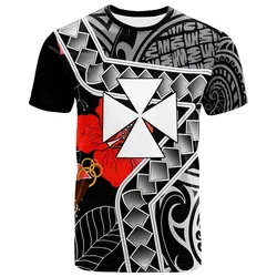 Wallis and Futuna T- Shirt - Hibiscus Ft Polynesian Pattern