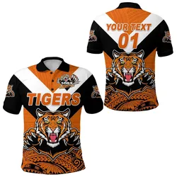 (Custom Personalised) Papua New Guinea Lae Snax Tigers Polo Shirt Rugby Simple Style - Black LT8