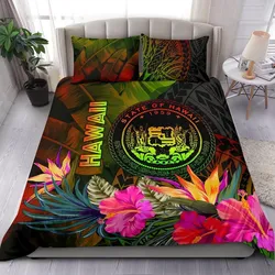 Polynesian Hawaii Polynesian Bedding Set -  Hibiscus and Banana Leaves - BN15