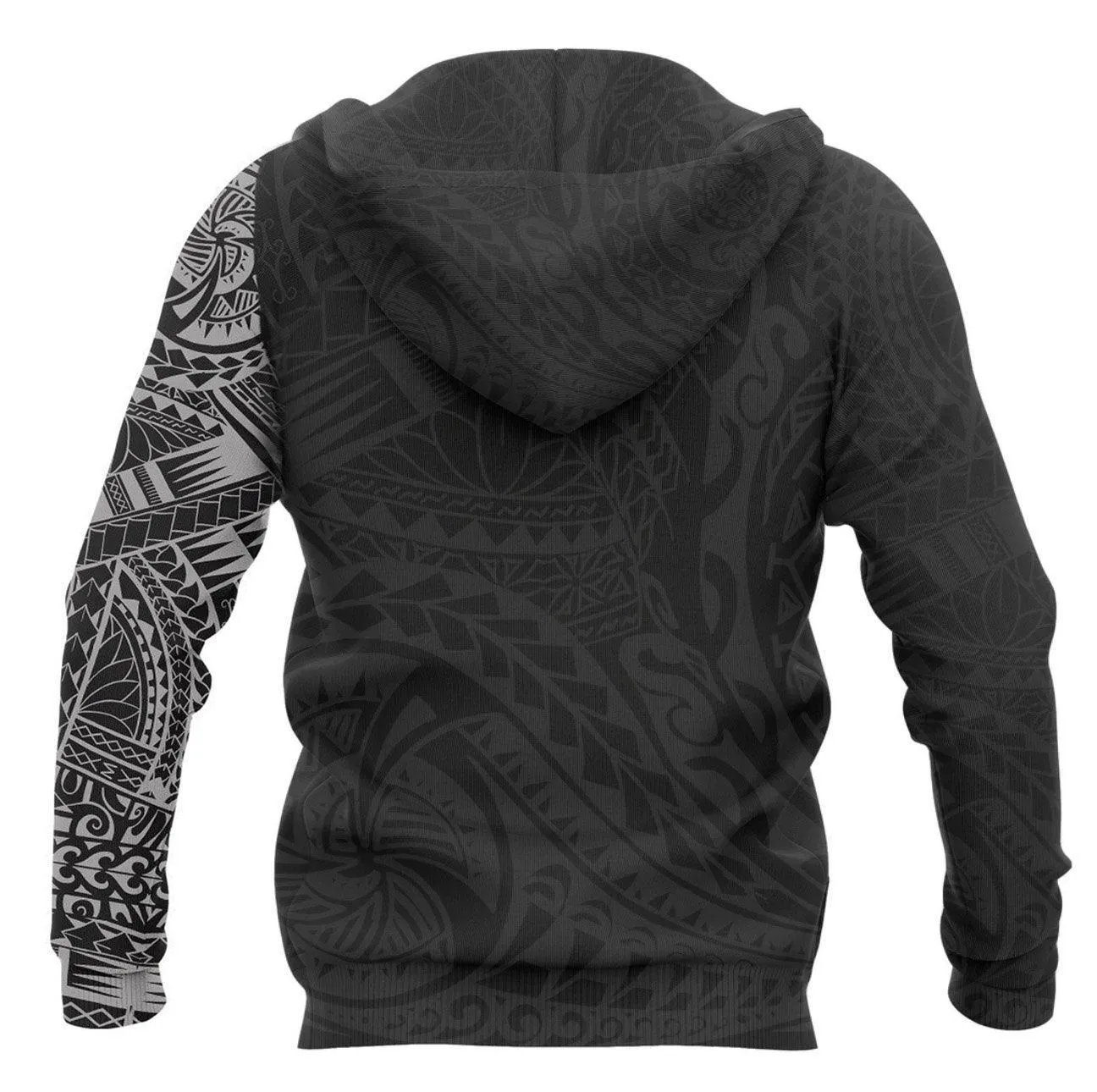 (Custom) Polynesian Hoodie - Kanaka Maoli Flag Polynesian Tattoo Style Special Version A7
