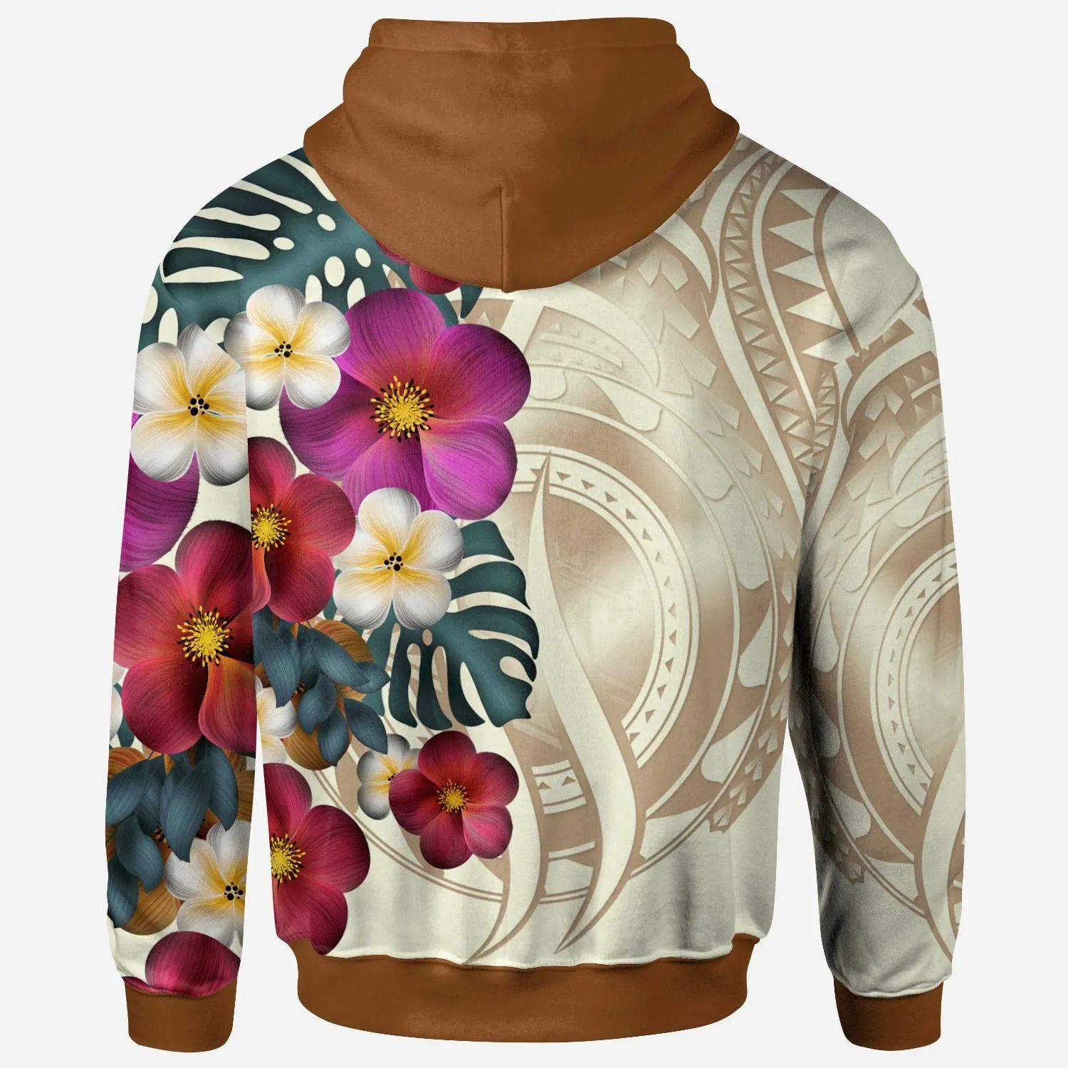 Papua New Guinea Hoodie - The Tropical Plumeria Flower Style