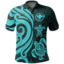 Hawaii Turtle Polo Shirt, Polynesian Tattoo Golf Shirt BN11