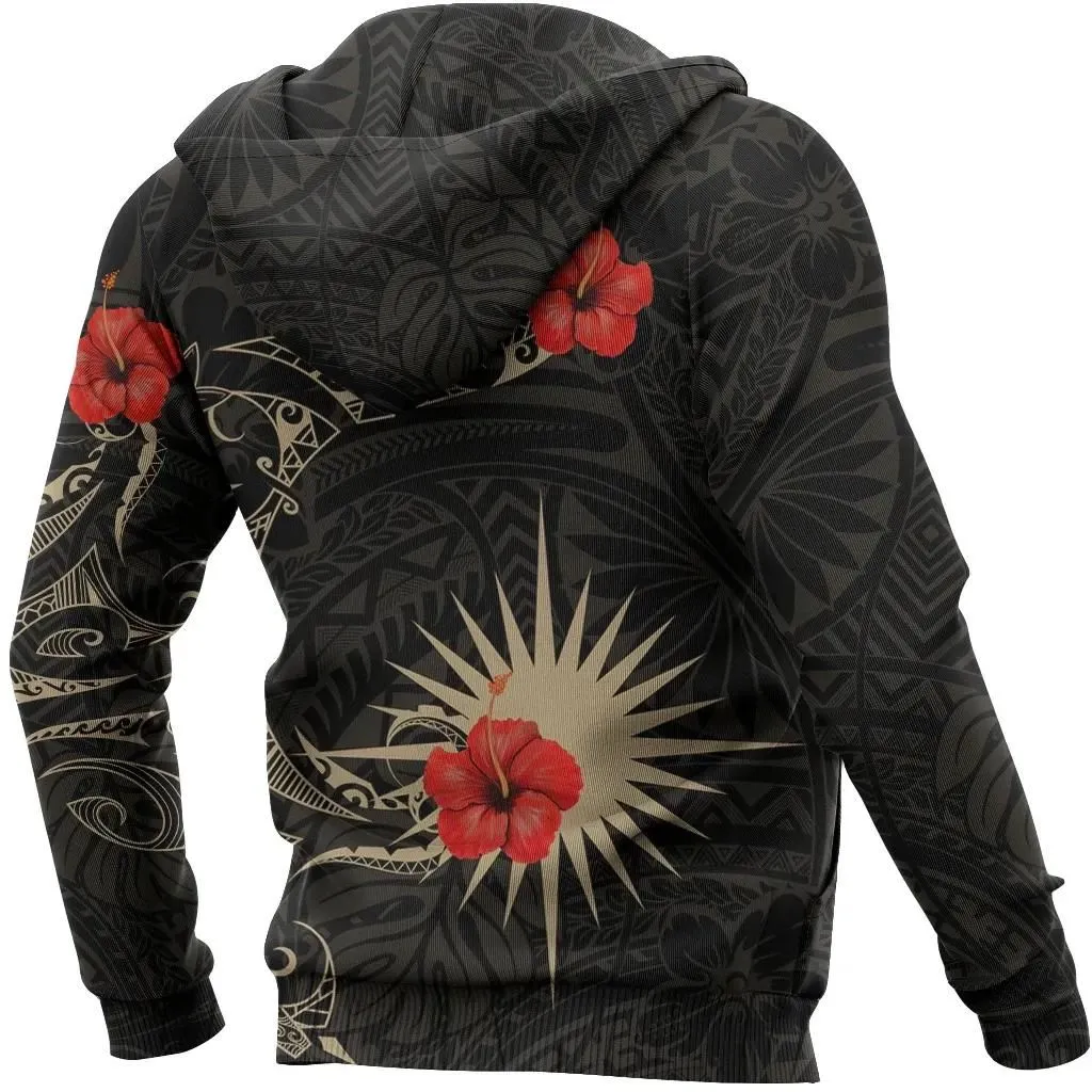 Alohawaii Clothing - Hoodie Marshall Islands Hibiscus Tattoo Style A7