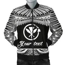 Hawaii Polynesian Custom Personalised Mens Bomber Jacket - Hawaii Pride White Version