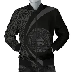 American Samoa Men's Bomber Jacket - Circle Style 02 J4