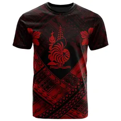 New Caledonia Polynesian T-Shirts - New Caledonia Red Seal Camisole Hibiscus Style - BN18