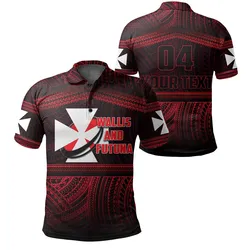 (Custom Personalised) Wallis and Futuna Rugby Polynesian Patterns Polo Shirt