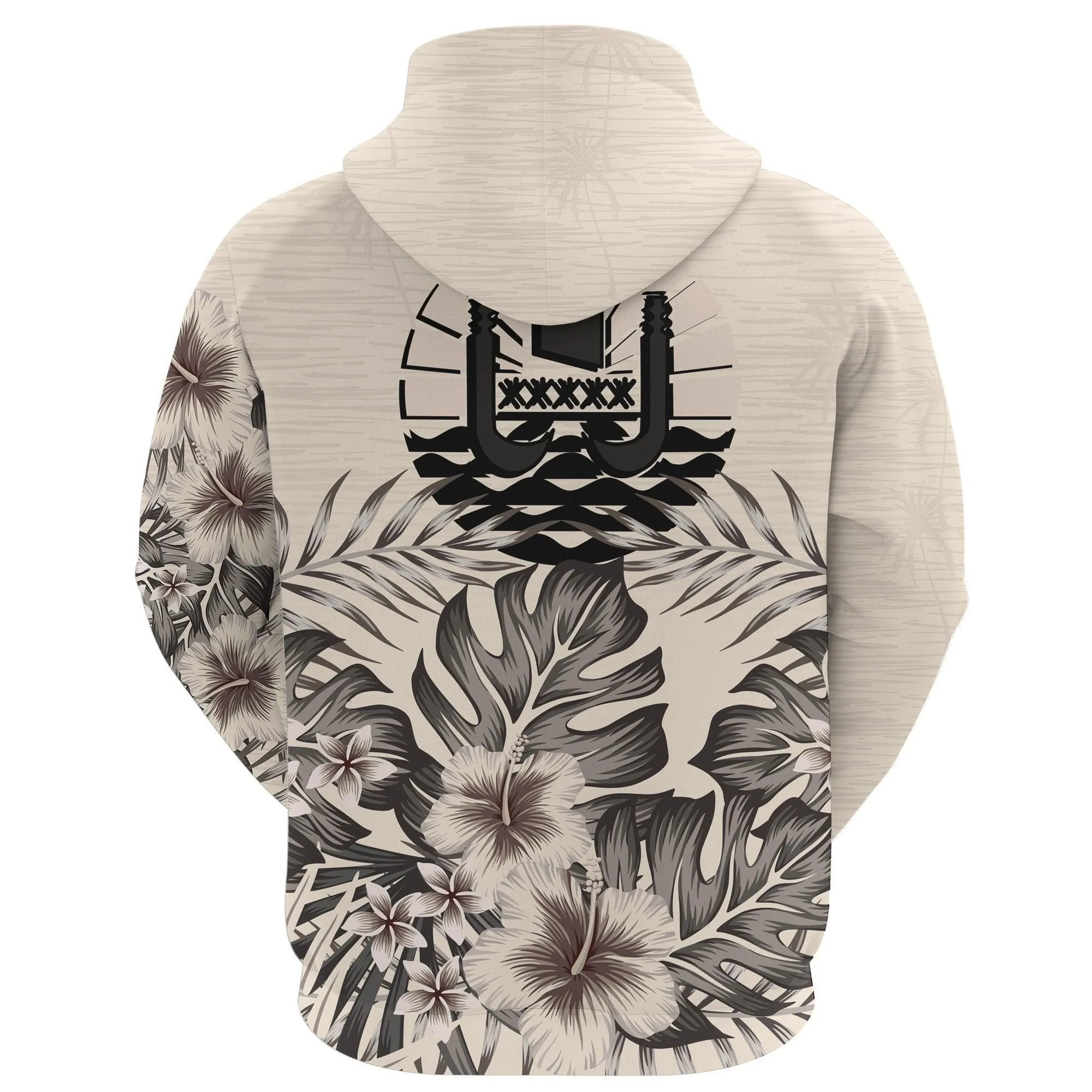 Tahiti Hoodie The Beige Hibiscus