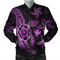 Alohawaii Jacket - Kanaka Map Hibiscus Plumeria Turtle Art Pink Polynesian Bomber Jacket - AH - JR