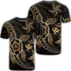 Alohawaii Tee - Kanaka Map Hibiscus Plumeria Turtle Art Gold Polynesian T-shirt AH - JR