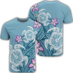 Hawaii Turtle Plumeria Polynesian Simple T-Shirt - AH