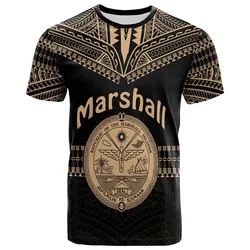 Marshall Islands T Shirt Best Tattoo Version Golden LT13