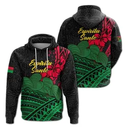 Vanuatu Espiritu Santo Hoodie Kava With Hibiscus LT12