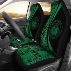 Hawaii Coat Of Arm Polynesian Car Seat Covers - Circle Style 04