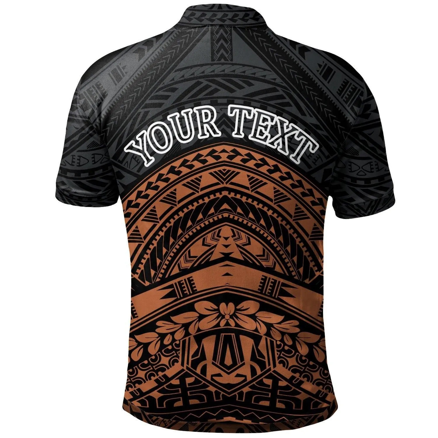 Polynesian Custom Personalised Polo Shirt - Tribal Pattern Hibiscus