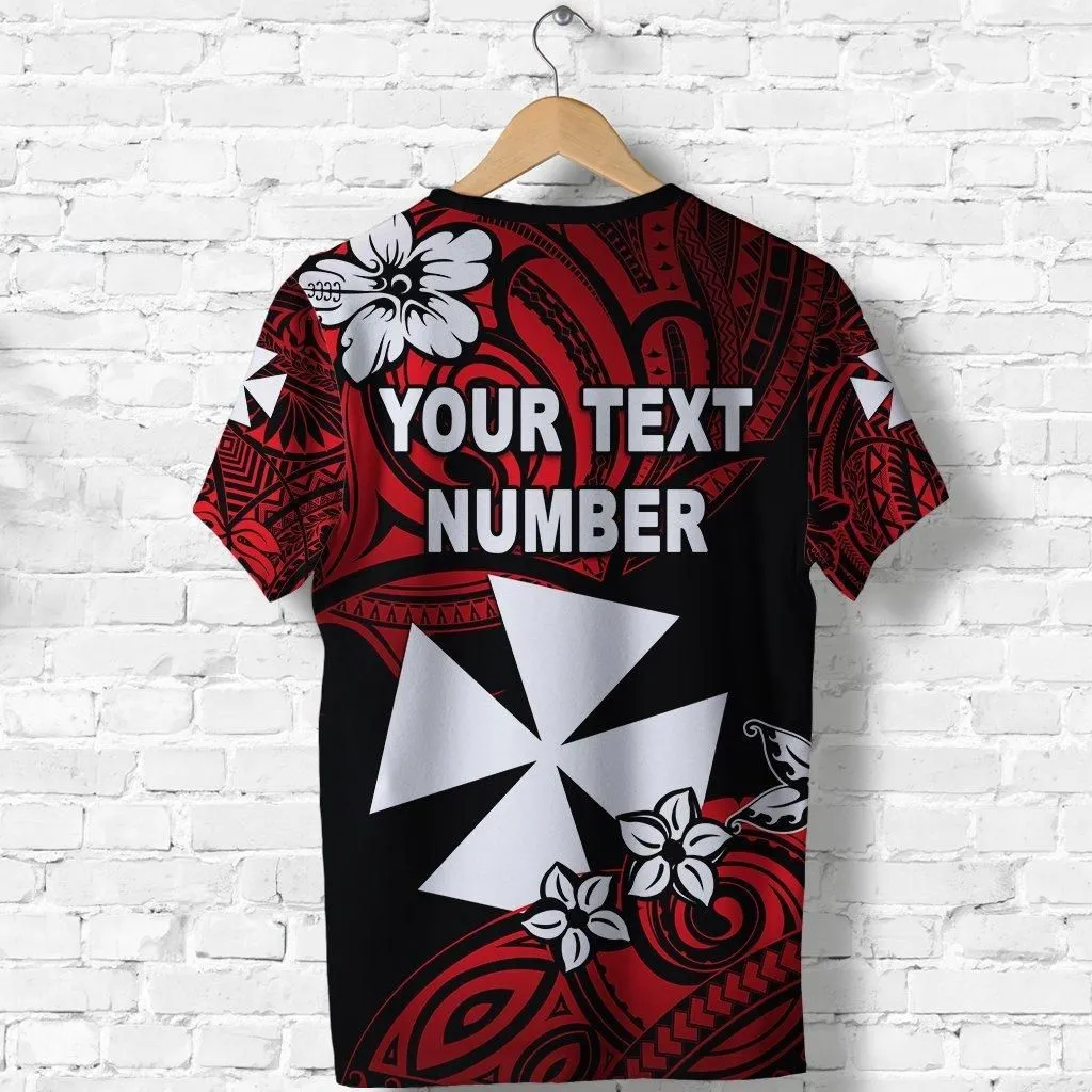 (Custom Personalised) Wallis And Futuna Rugby T Shirt, Custom Text And Number Unique Vibes