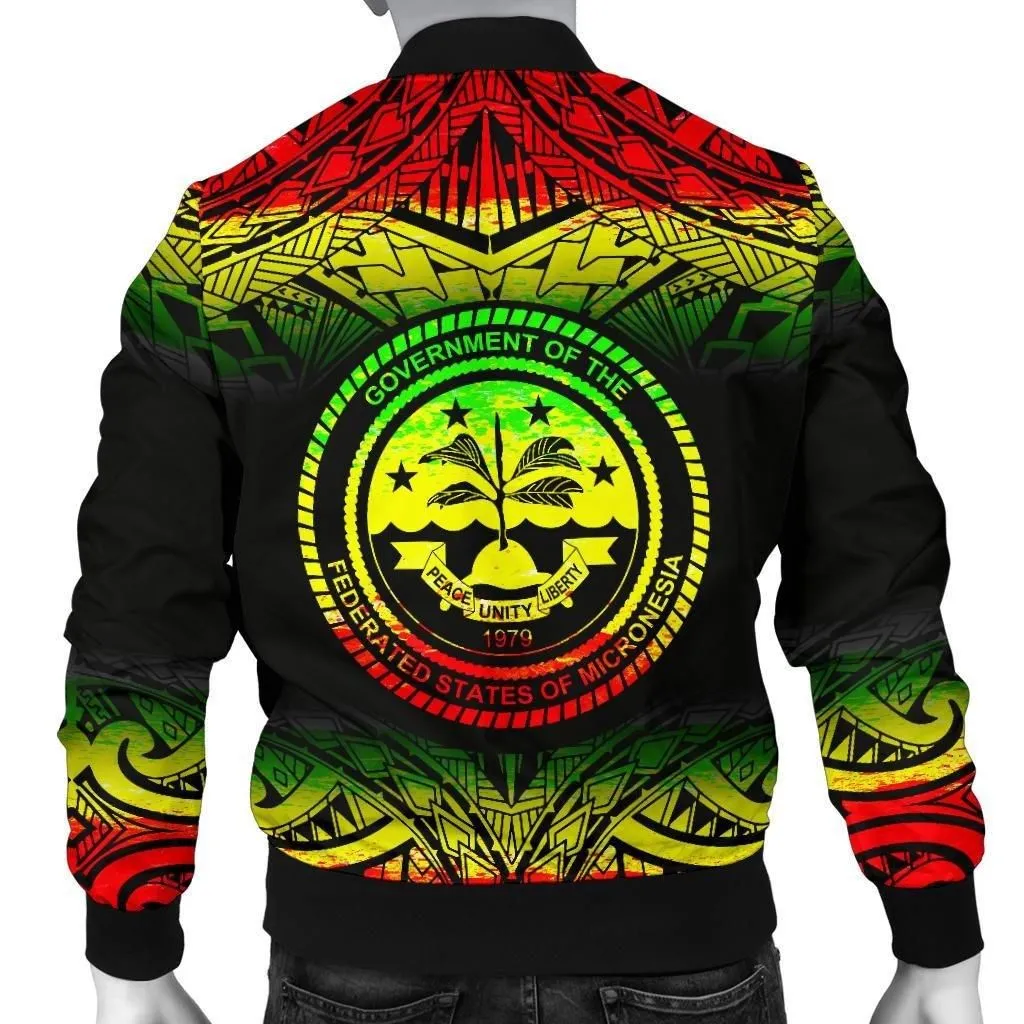 Alohawaii Jacket - Bomber Jacket Federated States Of Micronesia - Fog Reggae Style - BN09