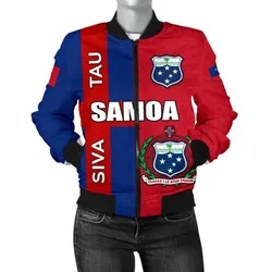 Samoa Rugby Women Bomber Jacket Siva Tau