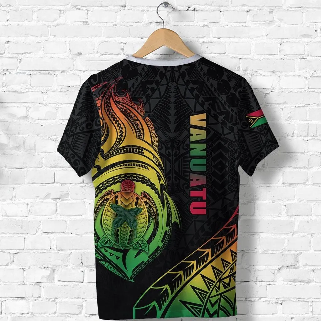 (Custom Personalised) Vanuatu Rugby T shirt Turtle Color