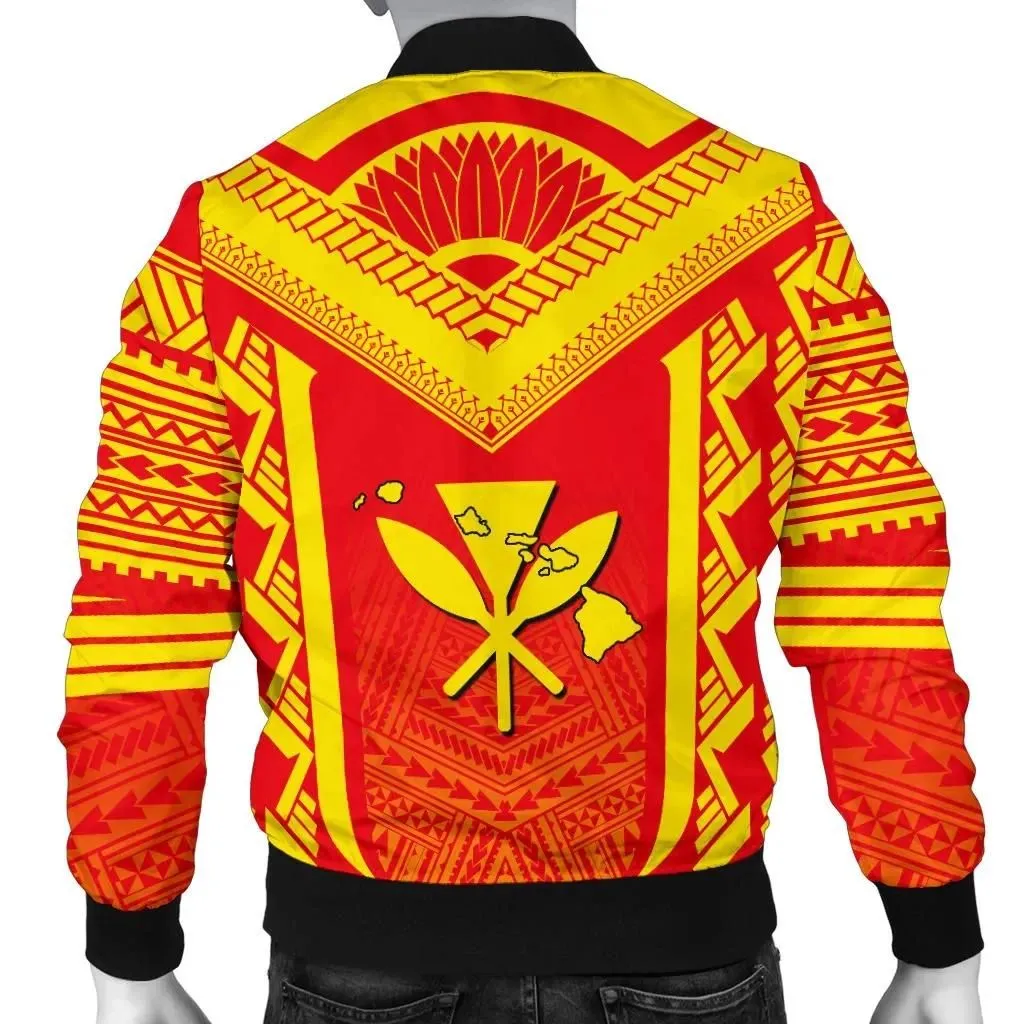 Alohawaii Jacket - Hawaiian Kanaka Polynesian Mens Bomber Jacket Active - AH - J77