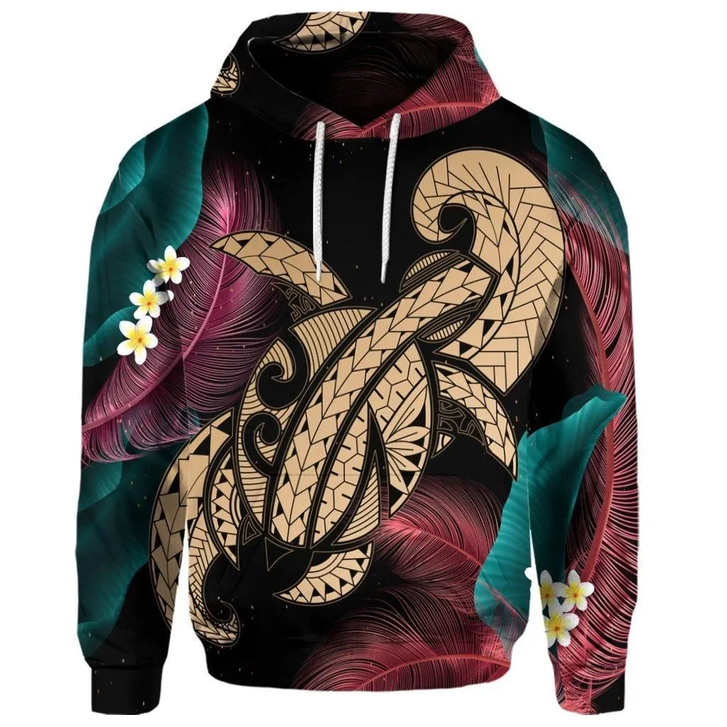 (Personalised) Hawaii Turtle Polynesian Tropical Hoodie - Ghia Style Gold - AH
