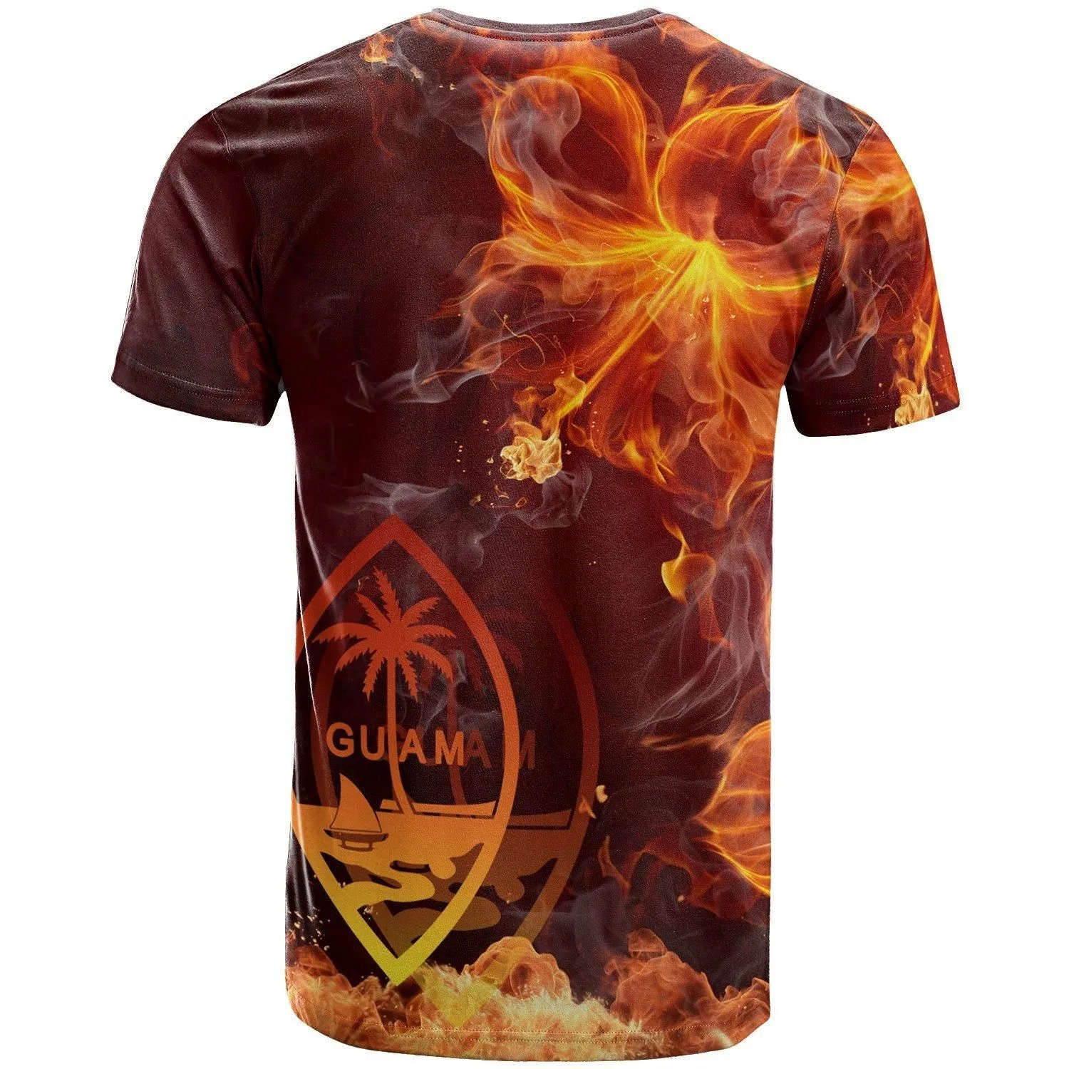Alohawaii T-Shirt - Tee Guam Polynesian - Fire Hibiscus - BN12