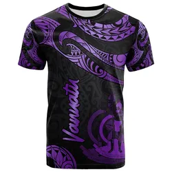 Vanuatu Polynesian T-Shirt - Poly Tattoo Purple Version