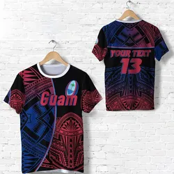 (Custom Personalised) Guam Rugby T Shirt Impressive Version - Custom Text And Number