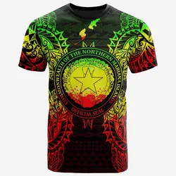 Northern Mariana Islands All Northern Mariana Islands Seal Map Polynesian Tattoo Reggae Unisex 3D T-Shirt All Over Print ONCJF