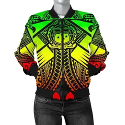 Alohawaii Jacket - Bomber Jacket Samoa Polynesian - Samoa Reggae Seal with Polynesian Tattoo - BN18