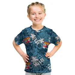 Fiji Hibiscus T Shirt KID Hawaii Style No.1 LT6
