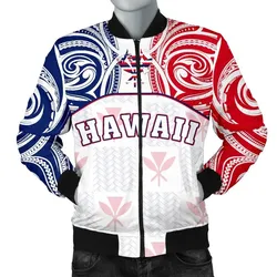 Alohawaii Jacket - Hawaiian Kanaka Mens Bomber Jacket Flag Nation Demodern White AH J1