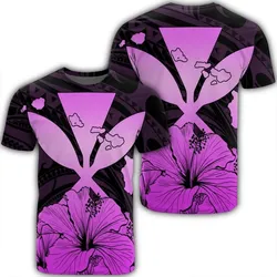 Alohawaii Tee - Hawaiian Kanaka T-Shirt Hibiscus Polynesian Love - Pink - AH - JR