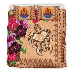 Polynesian Tahiti Turtle Hibiscus Manhattan A Bedding Set Camlikv