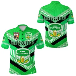 Papua New Guinea Kimbe Cutters Polo Shirt Rugby Green LT8