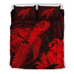Alohawaii Bedding Set Hibiscus Polynesian Memory Red Turtle Bedding Set Ah Jd Dhc1712779Dd