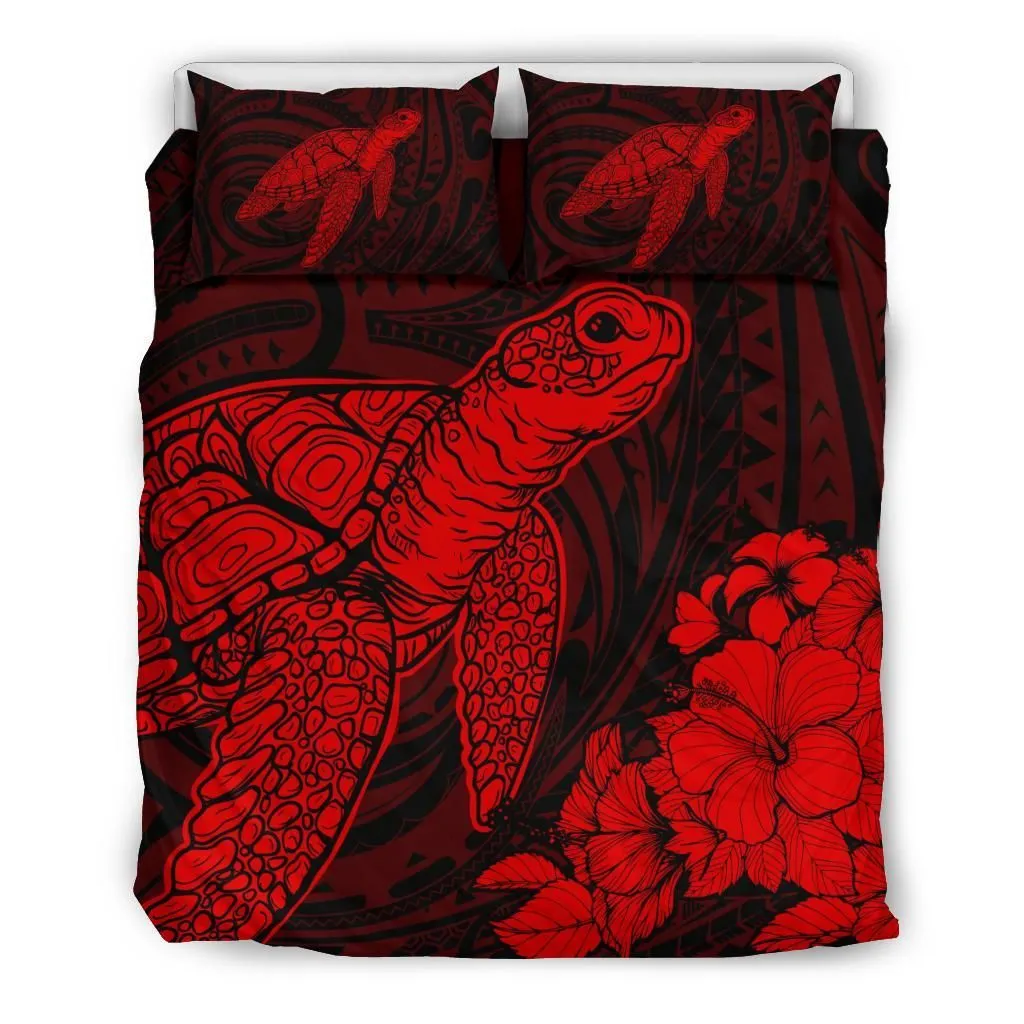 Alohawaii Bedding Set Hibiscus Polynesian Memory Red Turtle Bedding Set Ah Jd Dhc1712779Dd