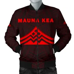 FamilyGater Jacket - Hawaii Mauna Kea Polynesian Men's Bomber Jacket Red - AH - J71