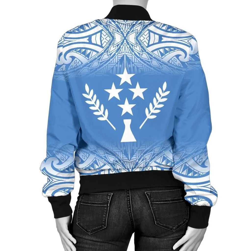 Kosrae Womens Bomber Jacket - Fog Blue Style