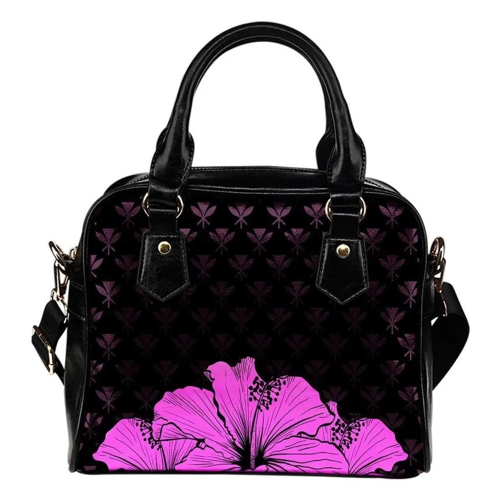 Kanaka Hibiscus Shoulder Handbag Pink - Rich Style