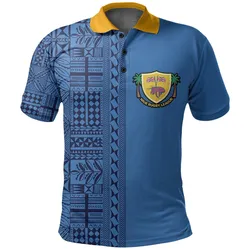 Niue Rugby Polo Shirt Niue Hiapo Patterns No.1