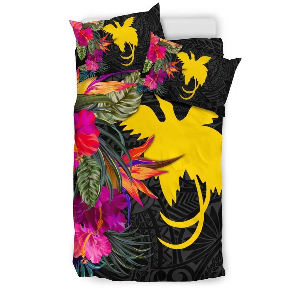 Papua New Guinea Bedding Set - Hibiscus Polynesian Pattern