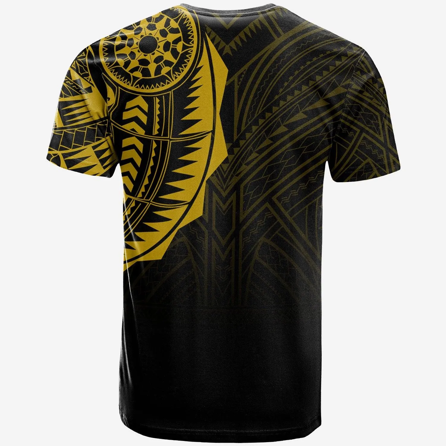 Polynesian Full Sleeve Tattoo T Shirt Gold Vibes LT7