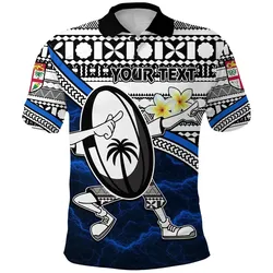 (Custom Personalised) Fiji Rugby Polo Shirt Tapa Cloth Dab Trend Style